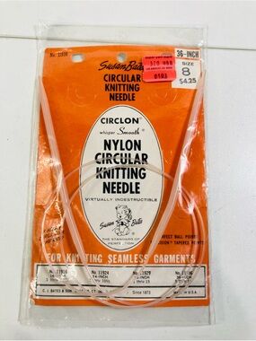 Susan Bates Nylon Circular Knitting Needles- Size 8, 36-Inch